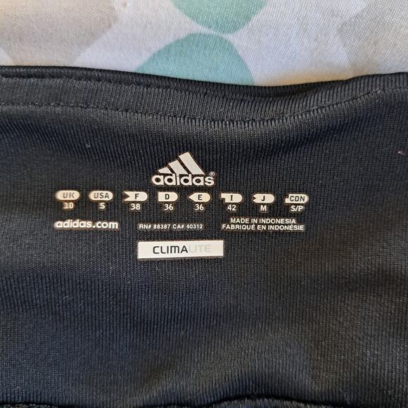 Adidas Climalite Cropped Black Wide Leg Athletic Pants Women's Small - Picture 5 of 6